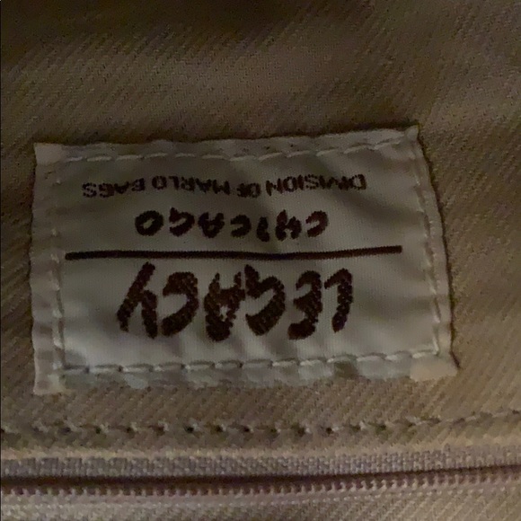 Leather and textile purse - Picture 4 of 5